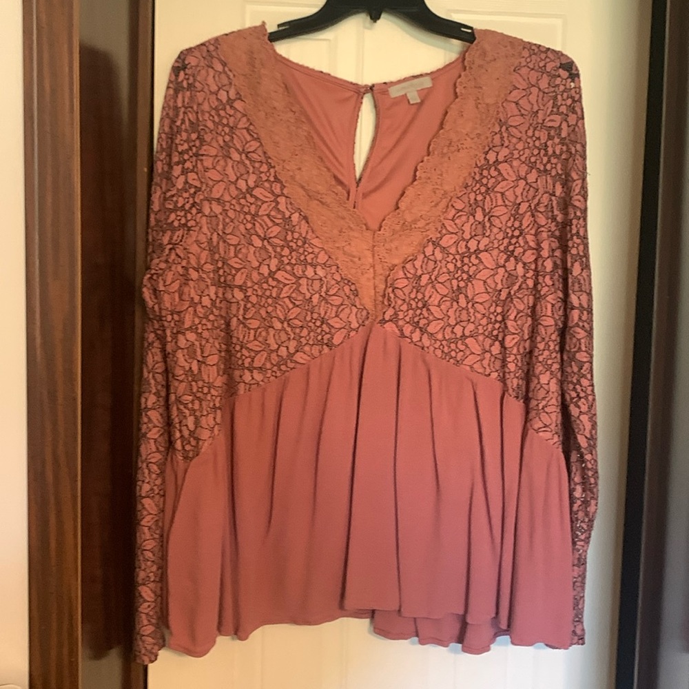 Wonderly Long Sleeve Pink Top